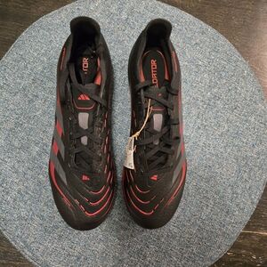 Adidas Predator League FG Black & Red Soccer Cleats. M 7.5 or W 8.5